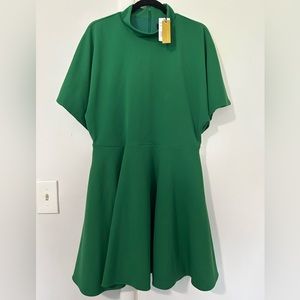 Alexia Admor Green short sleeve high neck dress - Size XL NWT